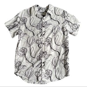 White Light shirt with black doodles